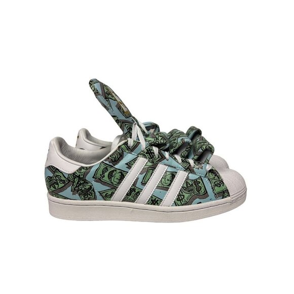 NEW! Adidas X Jeremy Scott Money Print Superstar Sneakers Shoes Men\'s Size 9.5 main image 10